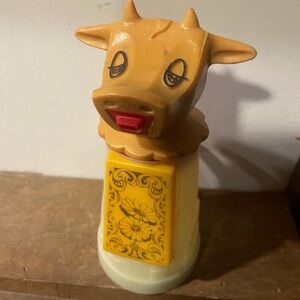 Vintage Plastic Cow Creamer unique rare home decor made in USA